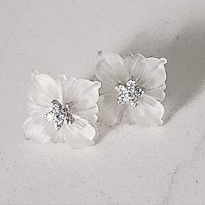 Studio Barse Sterling Silver Floral Earrings